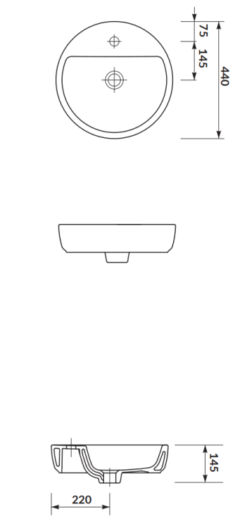 Cersanit UMYWALKA NABL CASPIA 44 RING  K11-0094  rys.png