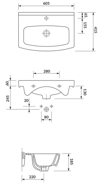 Cersanit UMYWALKA Meblowa  CERSANIA 60 NEW  K11-0046  rys.png
