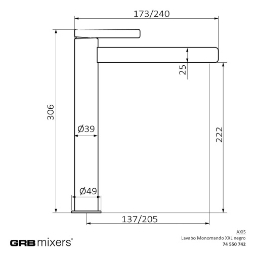 GRB Bateria umywalkowa Czarna XXL Axis 74550742 rys. BudoHurt.com Łódź.jpg