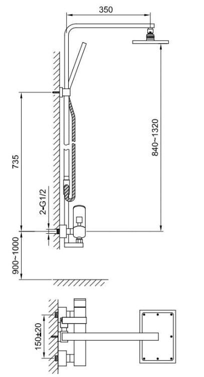 Kohlman FOXAL Zestaw prysznicowy QW276F rys. BudoHurt Łódź.jpg