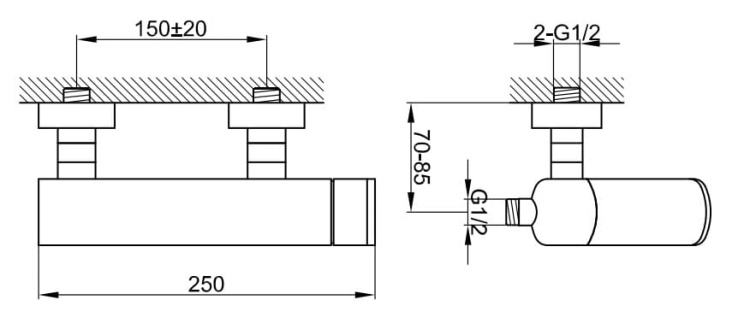 Kohlman FOXAL Natynkowa bateria prysznicowa QW120F rys.jpg