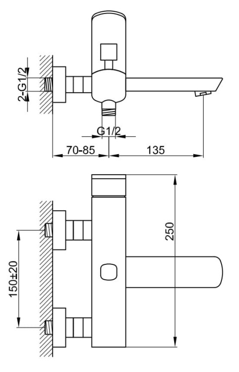 Kohlman FOXAL Natynkowa bateria wannowo-prysznicowa QW110F rys. BudoHurt Łódź.jpg