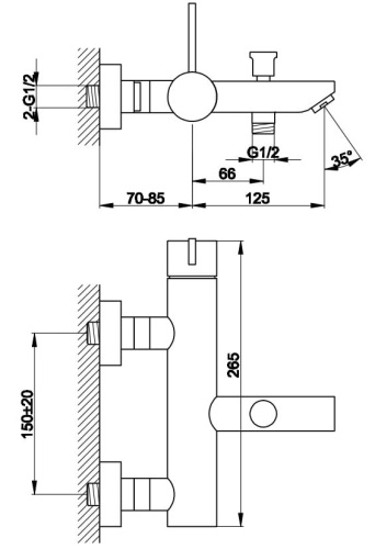 Kohlman DEXAME Natynkowa bateria wannowo-prysznicowa QW110D rys. BudoHurt Łódź.jpg