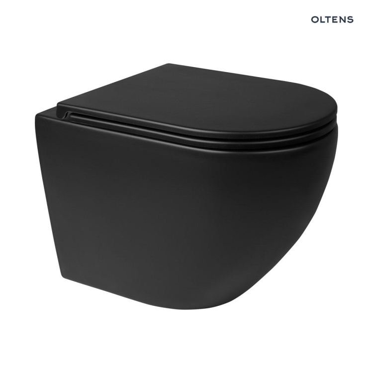 Oltens Hamnes miska WC wisząca PureRim czarny mat 42013300 BudoHurt.jpg