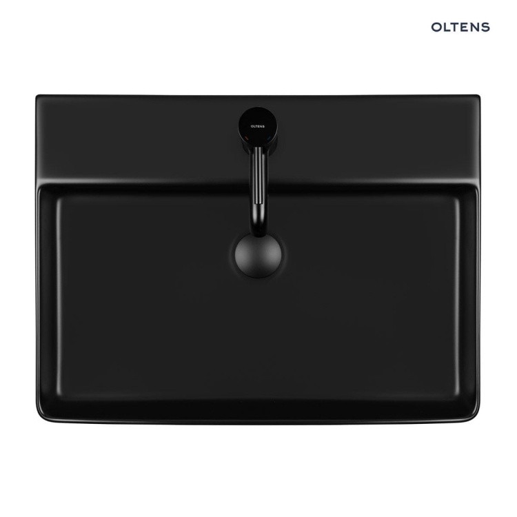Oltens Duve umywalka 60x42 cm nablatowa prostokątna czarny mat 41300300 zd.1. BudoHurt.jpg