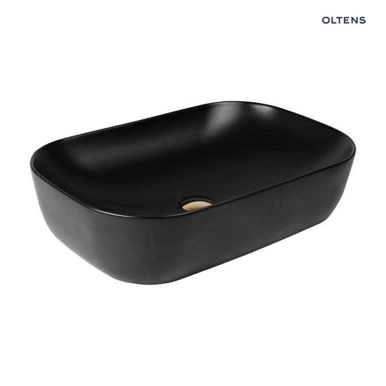 Oltens Hamnes umywalka 61x40 cm nablatowa owalna czarny mat 40302300  zd.2 BudoHurt.jpg