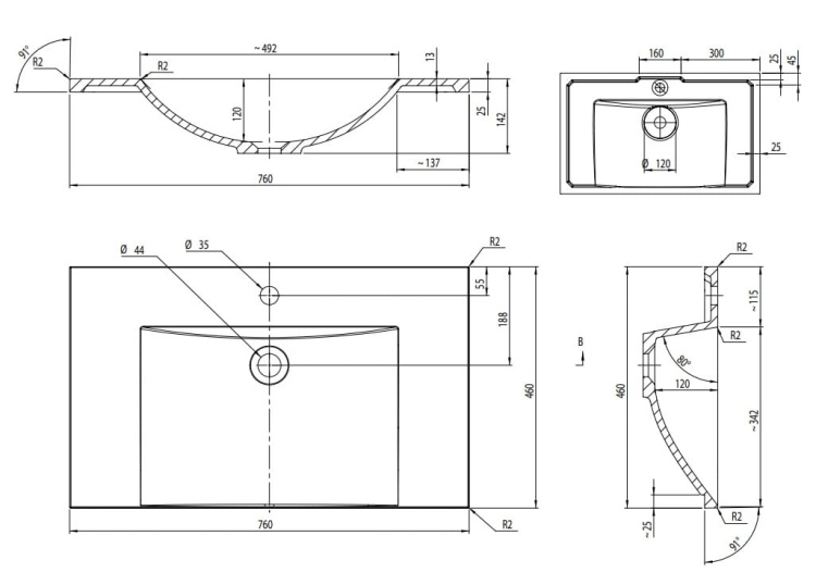 Omnires NAXOS M+ Umywalka meblowa, 76x46 cm BIAŁY POŁYSK. NAXOS760BP rys. BudoHurt.jpg