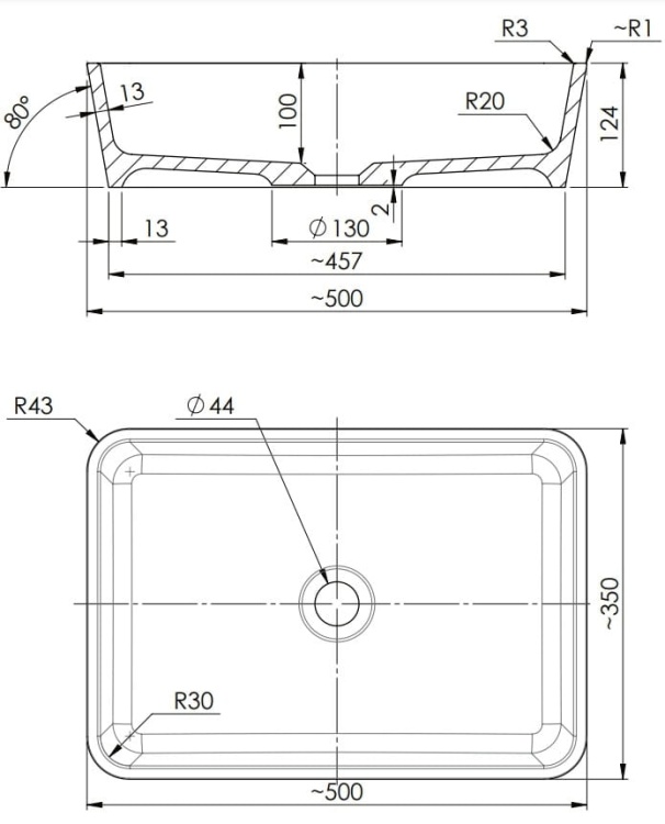 Omnires PARMA M+ Umywalka nablatowa, 50x35 cm. PARMAUNBCP rys.jpeg