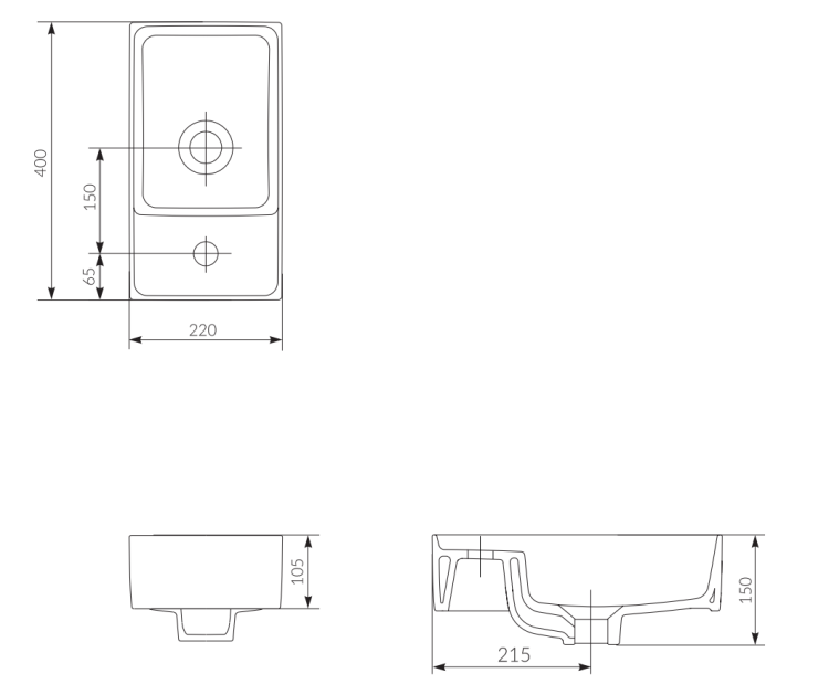 Cersanit UMYWALKA Meblowa bez armatury CREA 40 K114-004 rys. tech.png