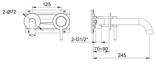 Kohlman AXEL podtynkowa bateria umywalkowa QW180A rys. tech.png