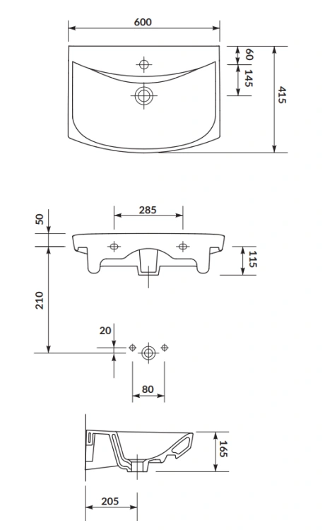 Cersanit UMYWALKA CARINA 60  K31-006 rys. tech. BudoHurt.com.png