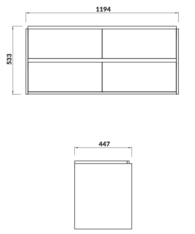 Cersanit Szafka Podumywalkowa Crea 120 Biała. S931-001  rys. tech. BudoHurt Łódź.png