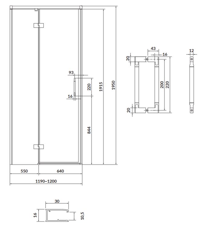 Cersanit S932-130  rys. tech. BudoHurt Łódź.png