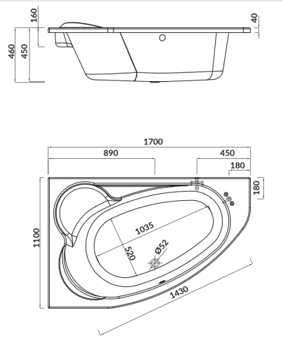 Cersanit S301-114  rys. tech. BudoHurt Łódź.png