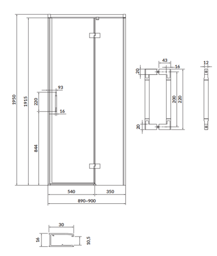 Cersanit S932-116  rys. tech. BudoHurt Łódź.png