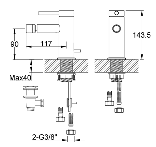 Kohlman Axel Gold QB130AGD rys. tech. BudoHurt Łódź.png
