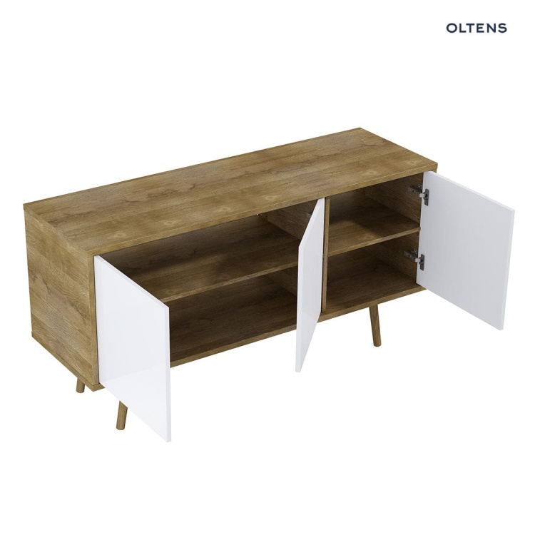 Oltens Hedvig szafka 140 cm podumywalkowa wisząca z półką biały połysk dąb naturalny 60205060 zd.4  BudoHurt.com Łódź.jpg