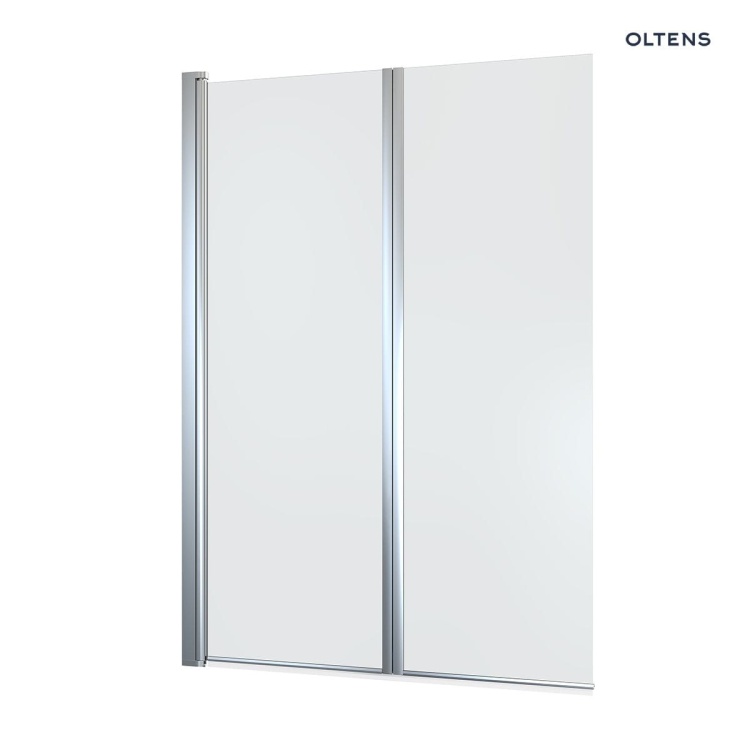 Oltens Fulla parawan nawannowy 2-częściowy 98x140 cm chrom szkło przezroczyste 23204100  BudoHurt.com Łódź.jpg
