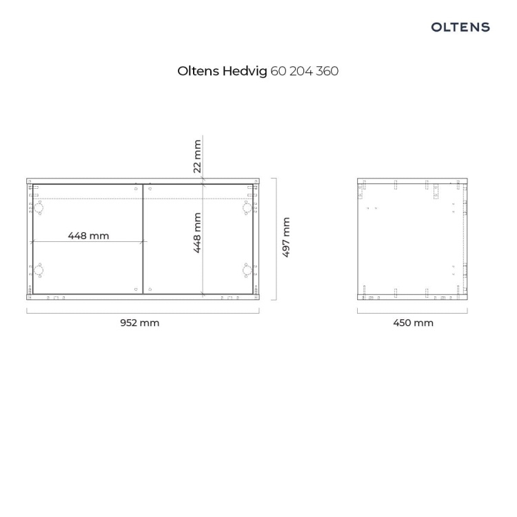 Oltens Hedvig szafka 95 cm podumywalkowa wisząca z półką czarny mat dąb naturalny 60204360 rys. tech. BudoHurt.com Łódź.jpg