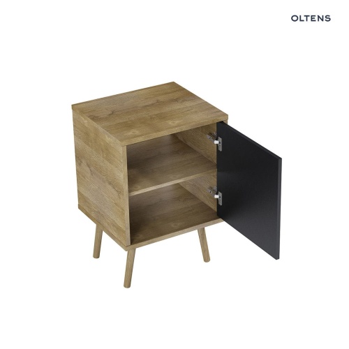 Oltens Hedvig szafka 50 cm podumywalkowa wisząca z półką czarny mat dąb naturalny 60203360 zd.1  BudoHurt.com Łódź.jpg