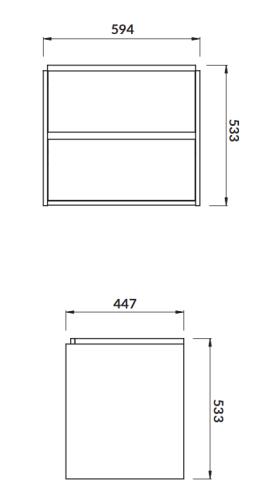Cersanit Szafka podumywalkowa CREA 60 szary mat. S924-016 rys. tech. BudoHurt Łódź.png