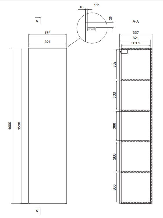 Cersanit S932-019 rys. tech. BudoHurt Łódź.png