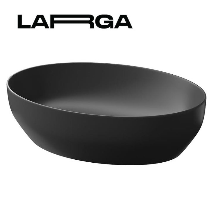 Cersanit umywalka nablatowa LARGA elipsa 50x38 - antracyt mat. K677-014  BudoHurt.com Łódź.jpg