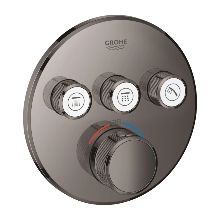 GROHE Grohtherm SmartControl Bateria termostatyczna do obsługi trzech wyjść wody Hard Graphite. 29121A00 BudoHurt.com Łódź.jpg