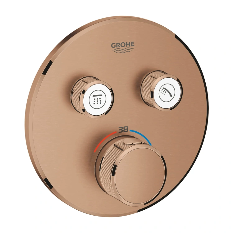 GROHE Grohtherm SmartControl prysznicowa bateria termostatyczna do obsługi dwóch wyjść wody Brushed Warm Sunset. 29119DL0 BudoHurt.com Łódź.jpg