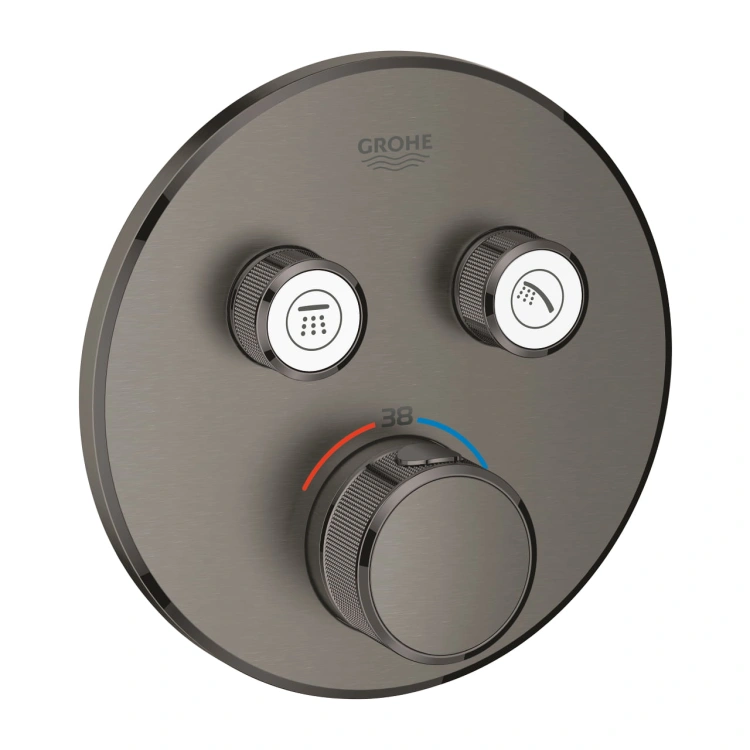 GROHE Grohtherm SmartControl prysznicowa bateria termostatyczna do obsługi dwóch wyjść wody Brushed Hard Graphite. 29119AL0 BudoHurt.com Łódź.jpg