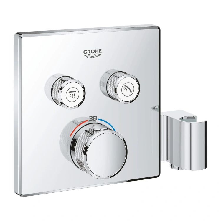 GROHE Grohtherm SmartControl Bateria termostatyczna do obsługi dwóch wyjść wody, ze zintegrowanym przyłączem i uchwytem prysznicowym. 29125000 BudoHurt.com Łódź.jpg