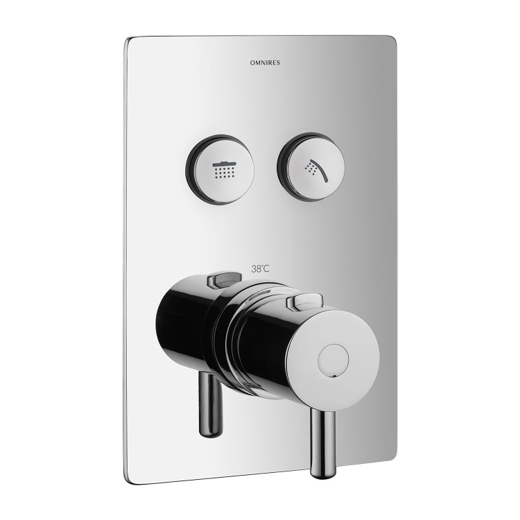 Omnires Y GoClick termostatyczna bateria prysznicowo-wannowa podtynkowa chrom. Y1236GCPROCR BudoHurt.com Łódź.jpg