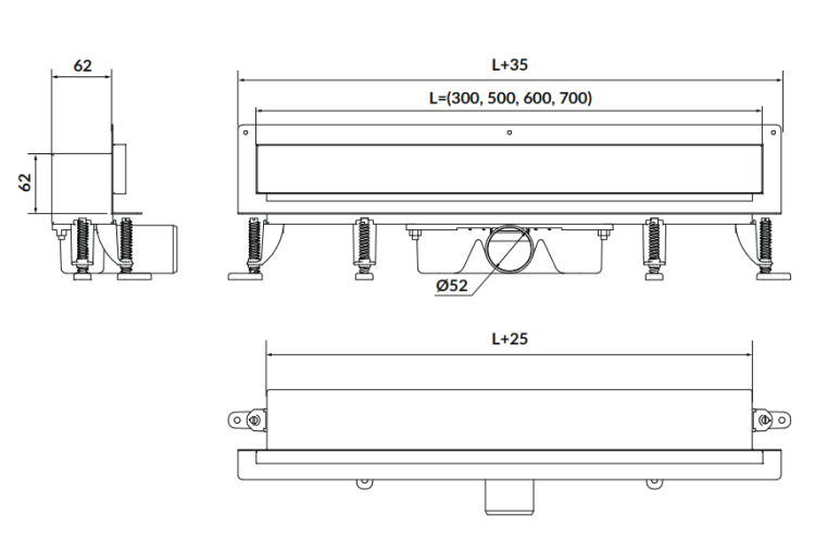 Cersanit odpływ liniowy ścienny TAKO 50 cm S907-016  BudoHurt Łódź.png