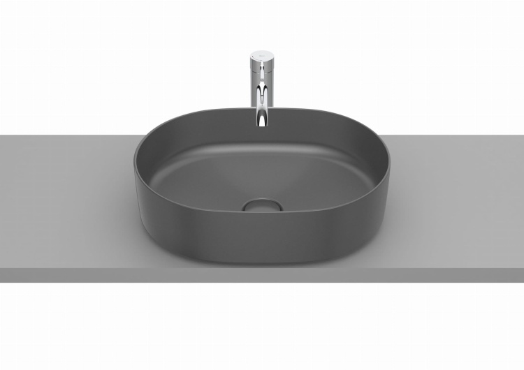 ROCA Inspira Umywalka nablatowa cienkościenna Round FINECERAMIC® ONYKS. A327520000  BudoHurt Łódź.png