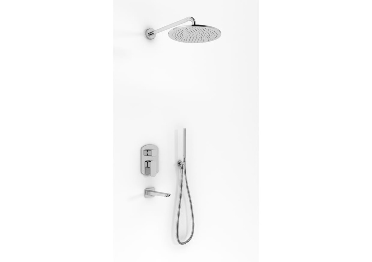 Kohlman FOXAL Zestaw wannowy z deszczownicą 40cm, słuchawką i wylewką wody QW211FR40  BudoHurt.com Łódź.jpg