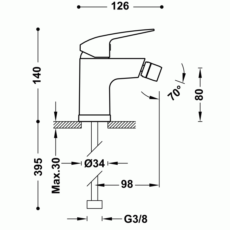 Base-Tres Plus bateria bidetowa czarny mat. 21612010NM rys. tech. BudoHurt.com Łódź.jpg