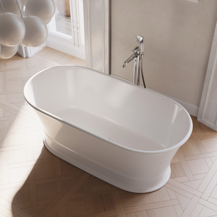 Omnires CLASSICA wolnostojąca wanna Marble+, 160 x 79 cm biały połysk. CLASSICAWWBP zd.4 BudoHurt.com Łódź.jpg