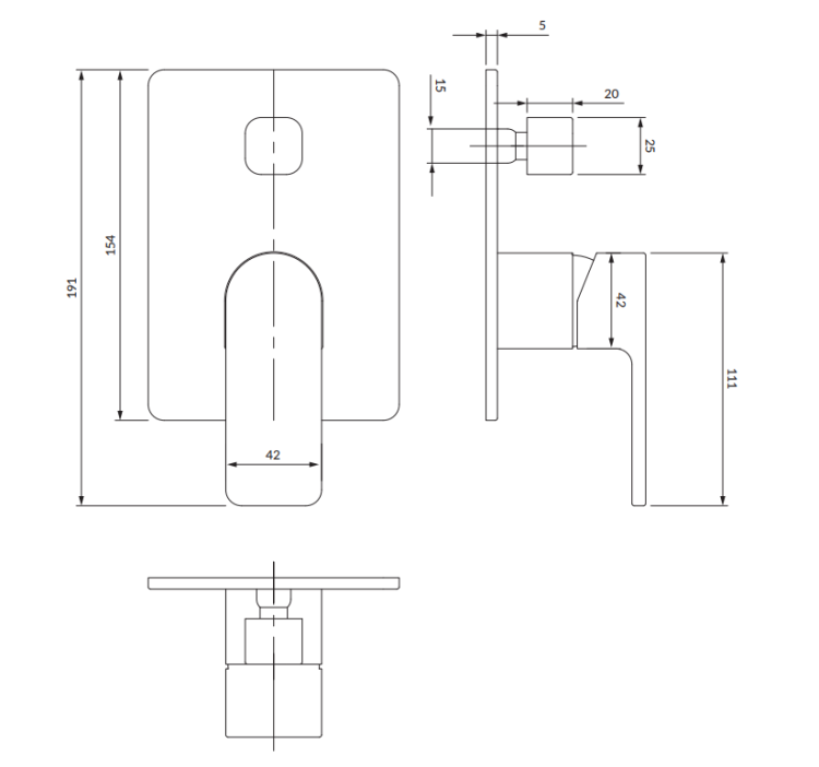 Omnires BARETTI bateria prysznicowo-wannowa podtynkowa czarny mat. BA7835BL rys. tech. BudoHurt Łódź.png