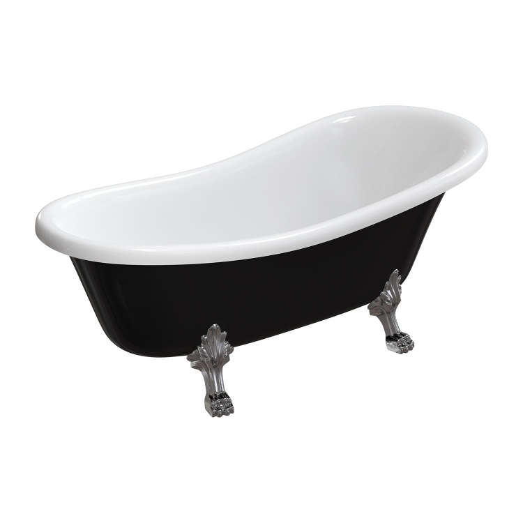 Omnires ATENA COMFORT M+ wanna wolnostojąca 168 x 76 cm biały czarny połysk. ATENA168BCP BudoHurt.com Łódź.jpg