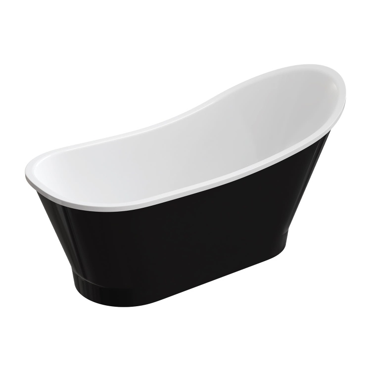 Omnires VENEZIA M+  wanna wolnostojąca  160 x 73 cm biały czarny połysk. VENEZIA159BCP BudoHurt.com Łódź.jpg