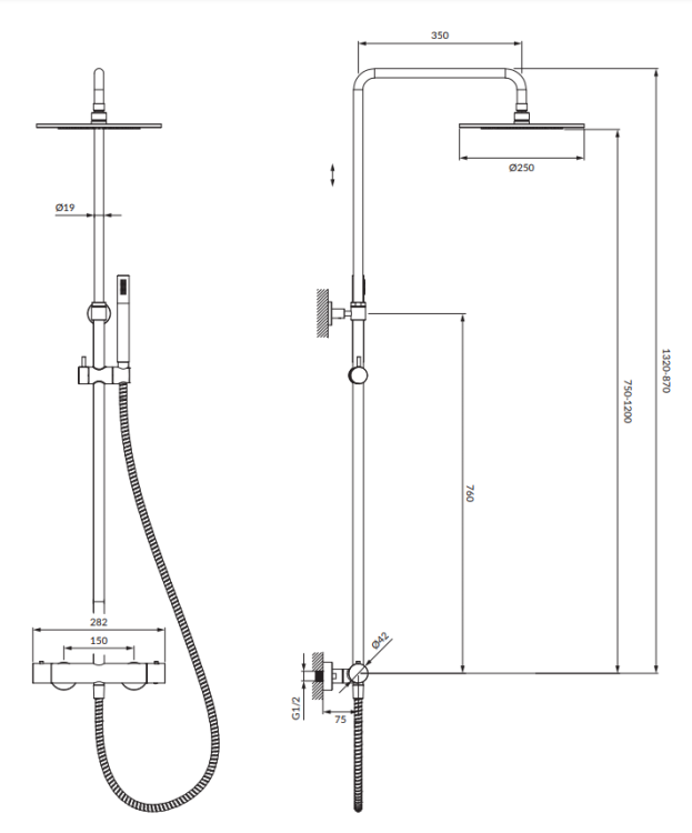 Omnires Y Termostatyczny system prysznicowy natynkowy GRAFIT. Y1244SUGR  rys. tech..png