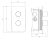 Omnires CONTOUR termostatyczna bateria prysznicowo-wannowa podtynkowa  antracyt. CT8036AT rys. tech..png