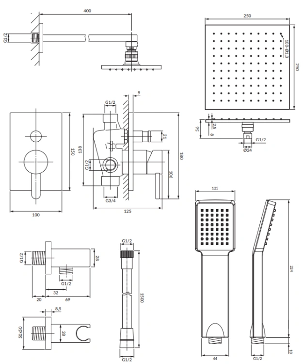 Omnires DARLING system prysznicowy podtynkowy czarny. SYSDA19ABL rys. tech..png