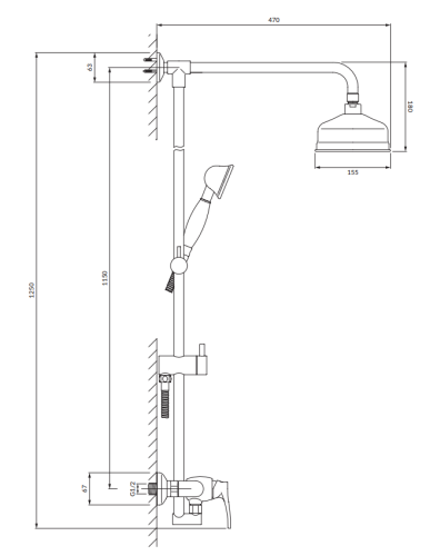 Omnires ART DECO system prysznicowy natynkowy chrom. AD5144CR rys. tech.png