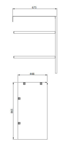 Cersanit Szafka pod pralkę 65 Otwarta City Biała. S584-028-DSMrys. tech. BudoHurt.com.png