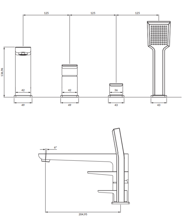 Omnires PARMA bateria wannowa 4-otworowa grafit. PM7432GR rys.tech..png