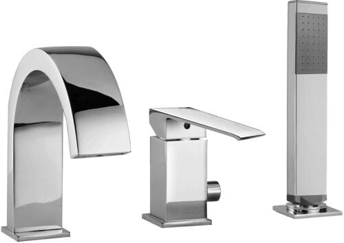 Paffoni Rubinetterie Level Bateria wannowa 3-otworowa Stal LEC040ST BudoHurt.com Łódź.jpg