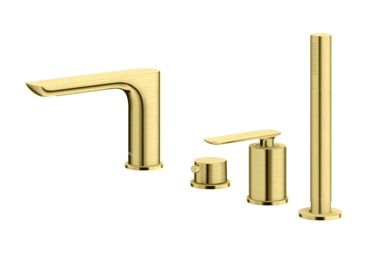 Kohlman EXPERIENCE GOLD BRUSHED 4-otworowa bateria wannowa QB244EGDB BudoHurt.com Łódź.jpg