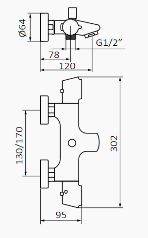 GRB WINNER Bateria termostatyczna wannowo-natryskowa Chrom 44210440 rys. BudoHurt.com Łódź.png