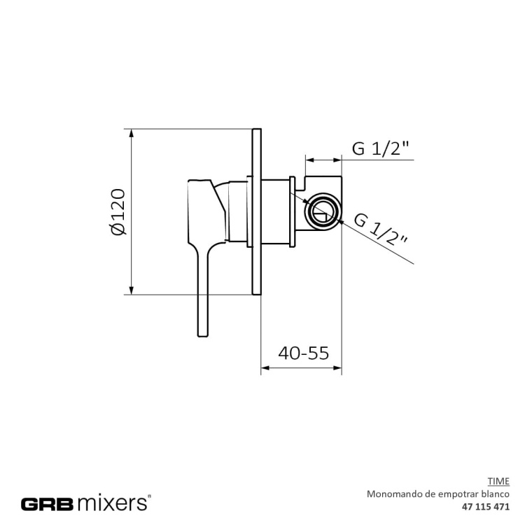 GRB TIME Bateria podtynkowa Biały 47115471 rys. BudoHurt.com Łódź.jpg